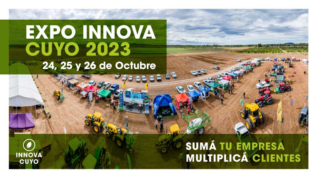 flyer Feria Agrícola Expo Innova Cuyo 2023 Pocito, San Juan, Argentina 24, 25 y 26 de octubre